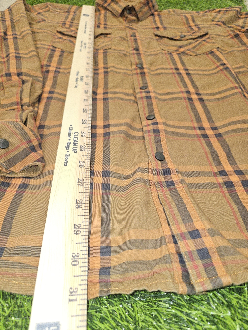 5.11 Tactical Series Plaid Snap-Button Shirt - Rust / Burnt Orange - L